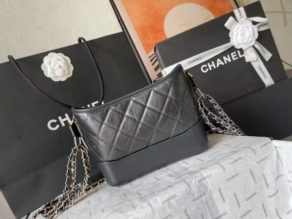 CHANEL Classic Quilted Bag - Black Calfskin GHW Chain Shoulder Bag - Image 3