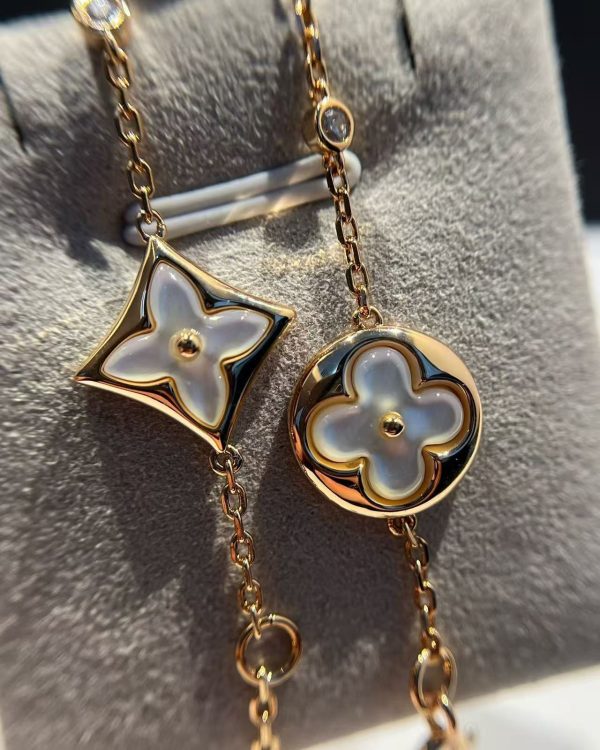 Louis Vuitton Color Blossom Bracelet - Rose Gold White MOP - Image 4
