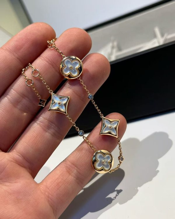 Louis Vuitton Color Blossom Bracelet - Rose Gold White MOP - Image 8