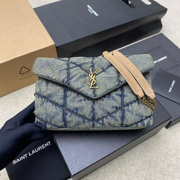 YSL Loulou Denim Quilted