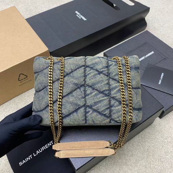 YSL Loulou Denim Quilted - Image 2