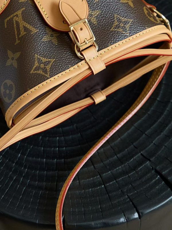 LV Monogram Reverse Bucket Bag - Image 7