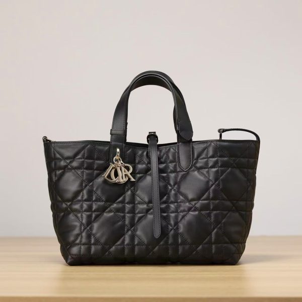 Dior Macrocannage Tote - Black Medium
