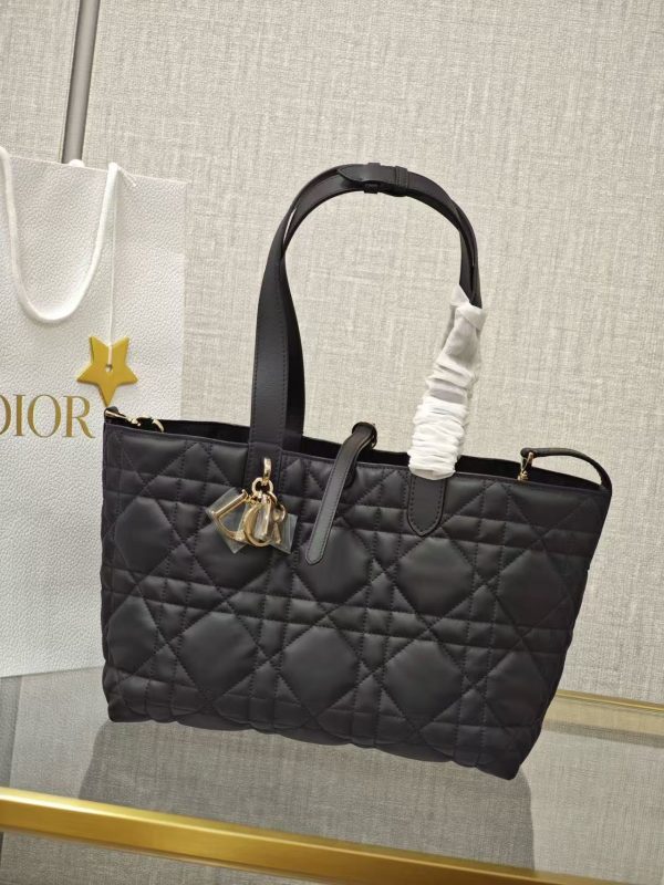 Dior Macrocannage Tote - Black Medium - Image 6