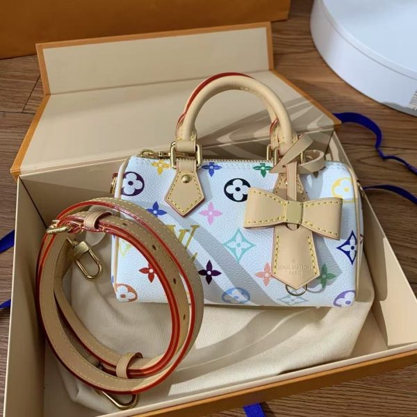LOUIS VUITTON x Takashi Murakami Nano Speedy - White Multicolor Monogram Limited Edition