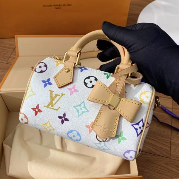 LOUIS VUITTON x Takashi Murakami Nano Speedy - White Multicolor Monogram Limited Edition - Image 3