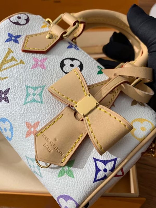 LOUIS VUITTON x Takashi Murakami Nano Speedy - White Multicolor Monogram Limited Edition - Image 4