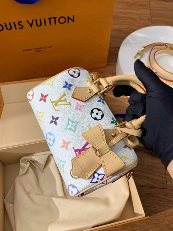 LOUIS VUITTON x Takashi Murakami Nano Speedy - White Multicolor Monogram Limited Edition - Image 5