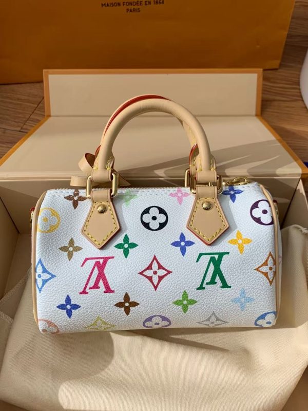 LOUIS VUITTON x Takashi Murakami Nano Speedy - White Multicolor Monogram Limited Edition - Image 8