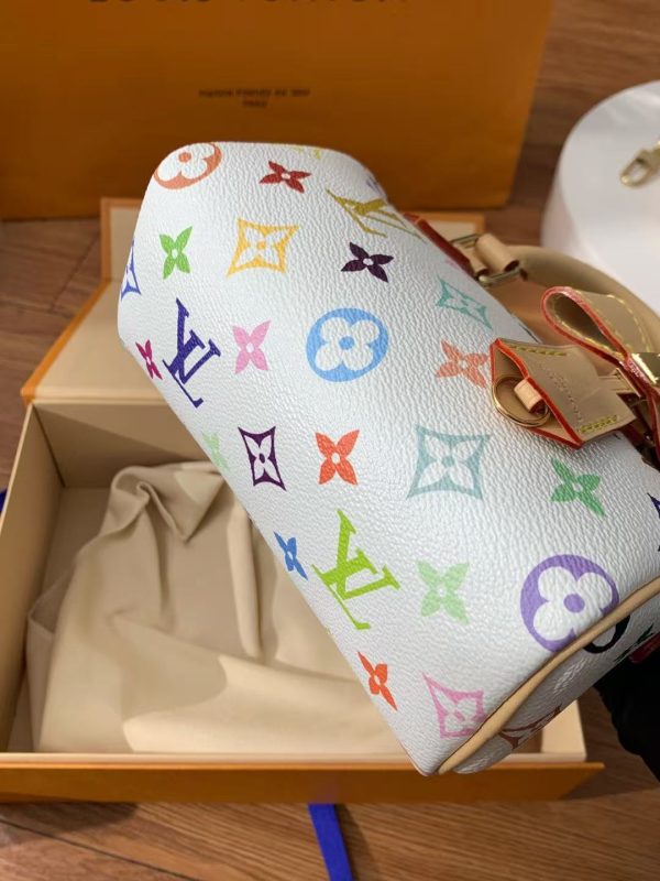 LOUIS VUITTON x Takashi Murakami Nano Speedy - White Multicolor Monogram Limited Edition - Image 9