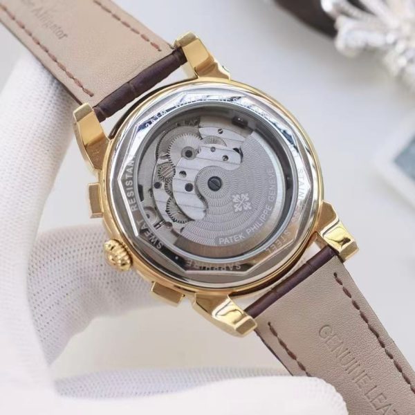 Patek Philippe Prestige Automatic Men’s Watch - 42mm Stainless Steel & Leather Strap - Image 8